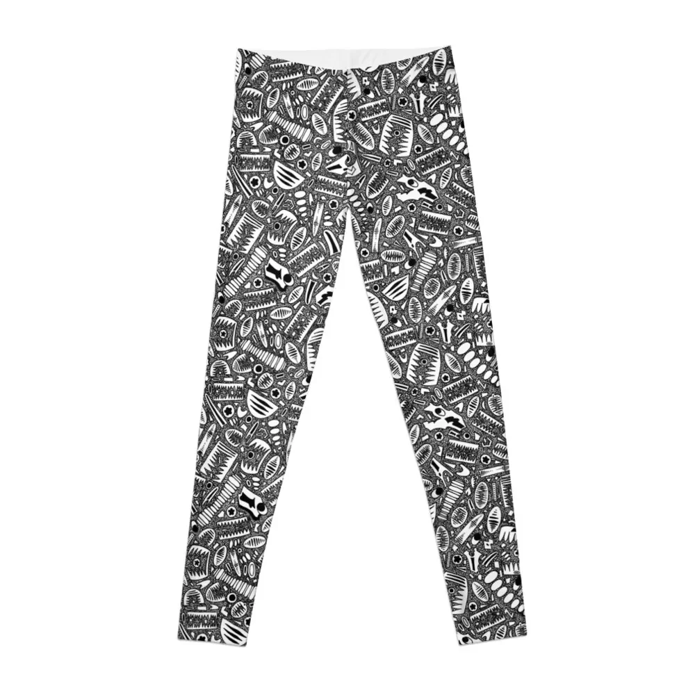 

Crinoid fossil pattern from 1760's teapot Leggings Sports pants woman Jogger pants Clothing fitness Womens Leggings