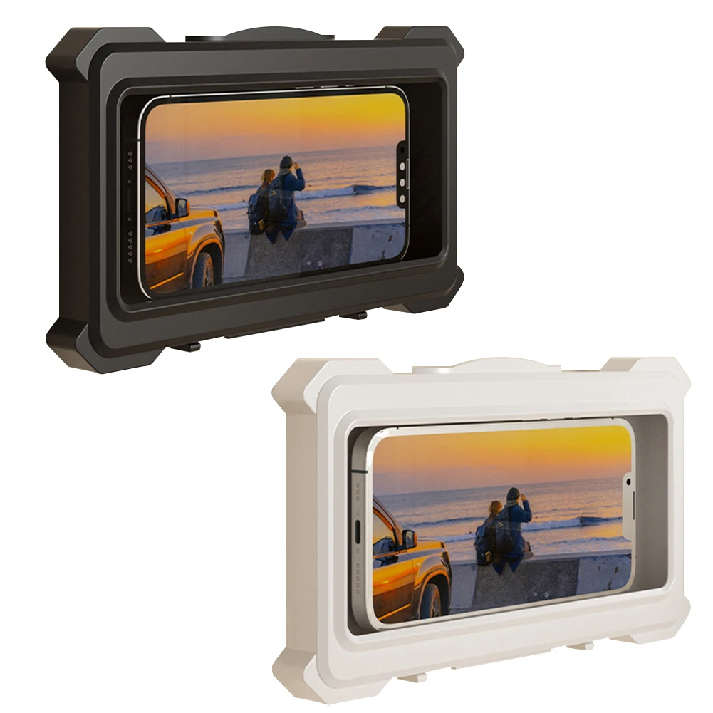 Description Picture 4 of itemWaterproof Shower Phone Case Wall Mount Mobile Phone Shelves Anti-Fog Phone Holder for Bathroom Mirror Bathtub Up To 7 Inch