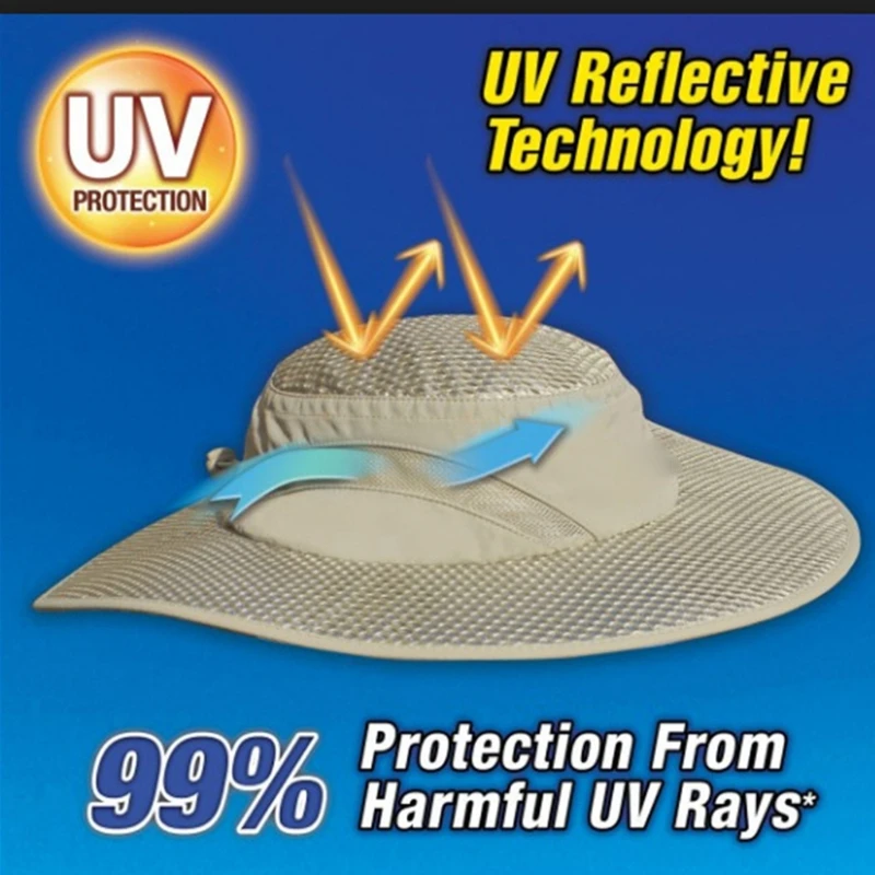 

Womens Mens for Sun Hat Outdoor UV for Protection Bucket Mesh Hat Adjustable Fishing Cap for Protection From Harmful UV