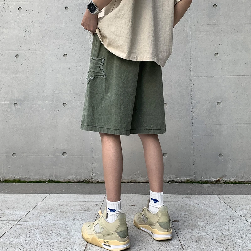 Shorts Men Loose spodenki meskie Vintage Denim Summer Basic SimpleHot Sale High Waist Leisure Ulzzang Streetwear Chic Short