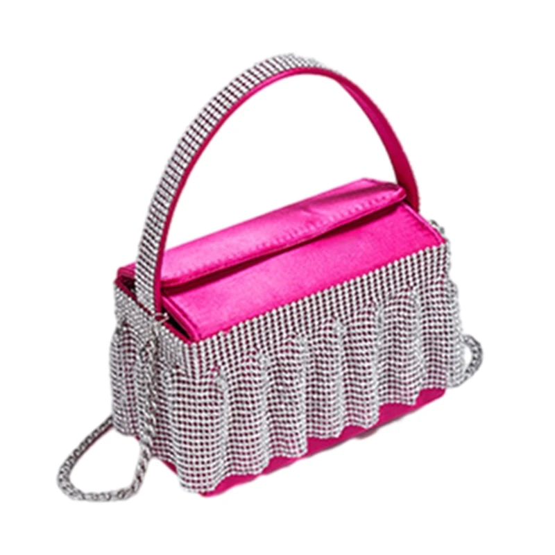 Pleated Tassels Evening Bag Lady Purse Wedding Party Clutches E74B