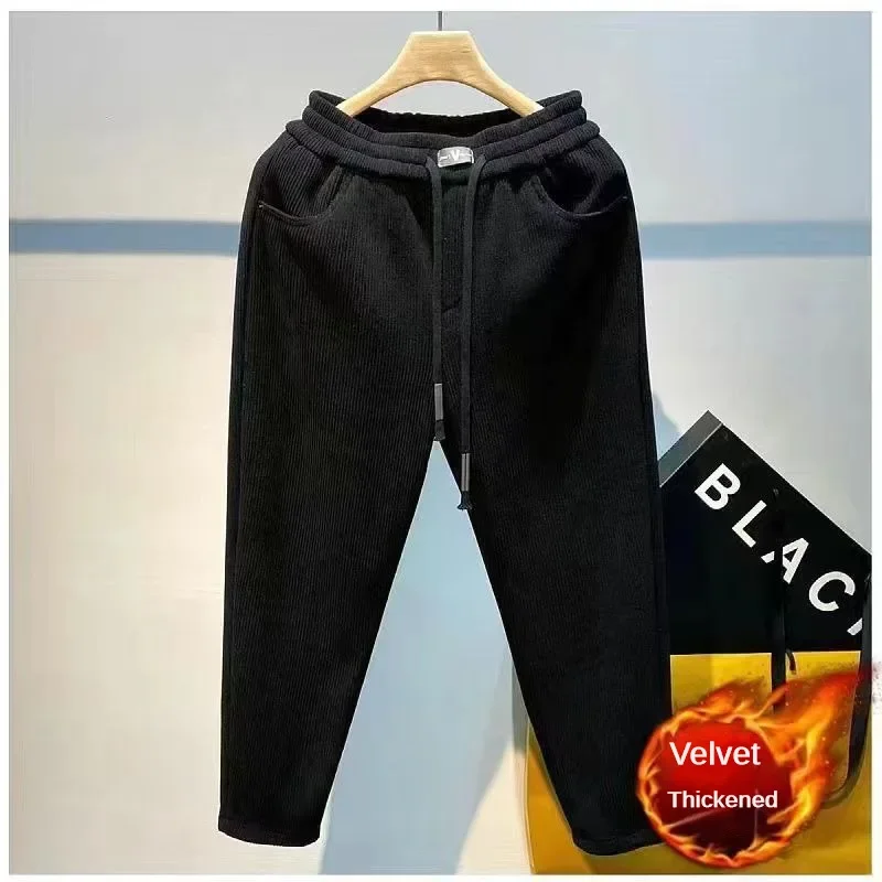 Men Trousers Men's Thick Fleece Thermal Pants
