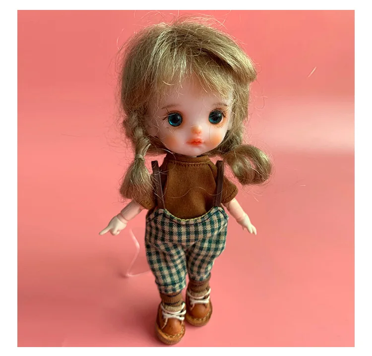 Mehrfarbige Ob11 Puppenkleidung Kurzarm Gestreiftes Puppen-T-Shirt Puppen-Unterhemd für Ymy Dod P9 1/12 BJD Puppe Molly – Detail 6