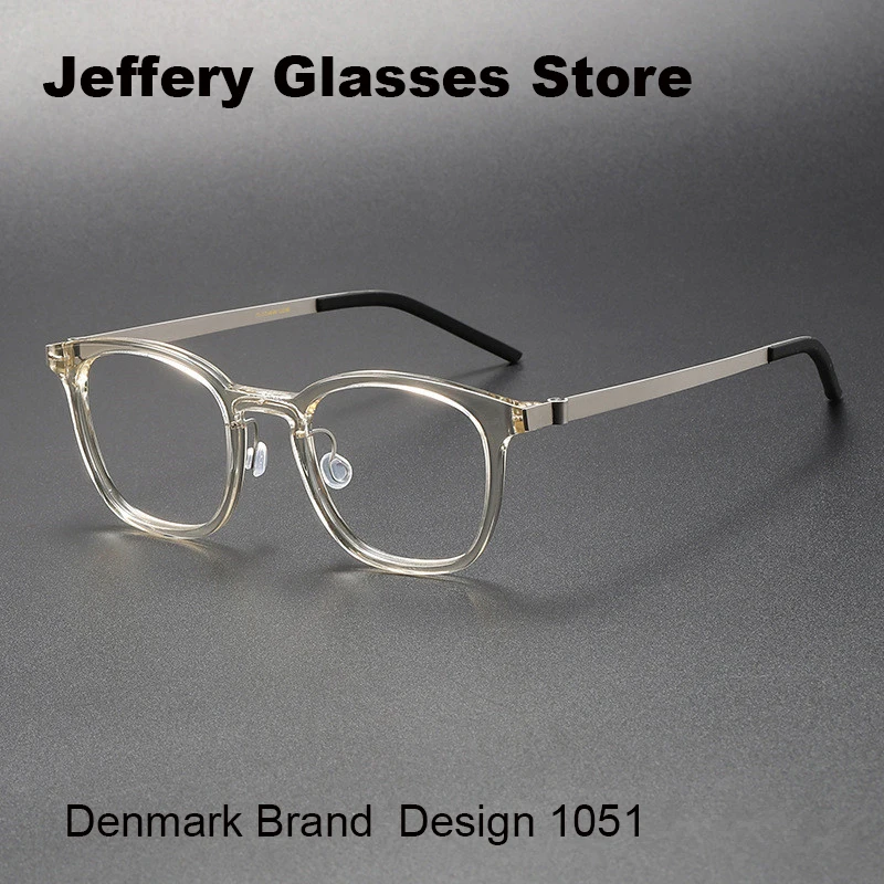

Denmark Titanium Acetate Square Glasses Frame For Men Fashion Vintage Eyeglasses Myopia Presbyopic Prescription Spectacles