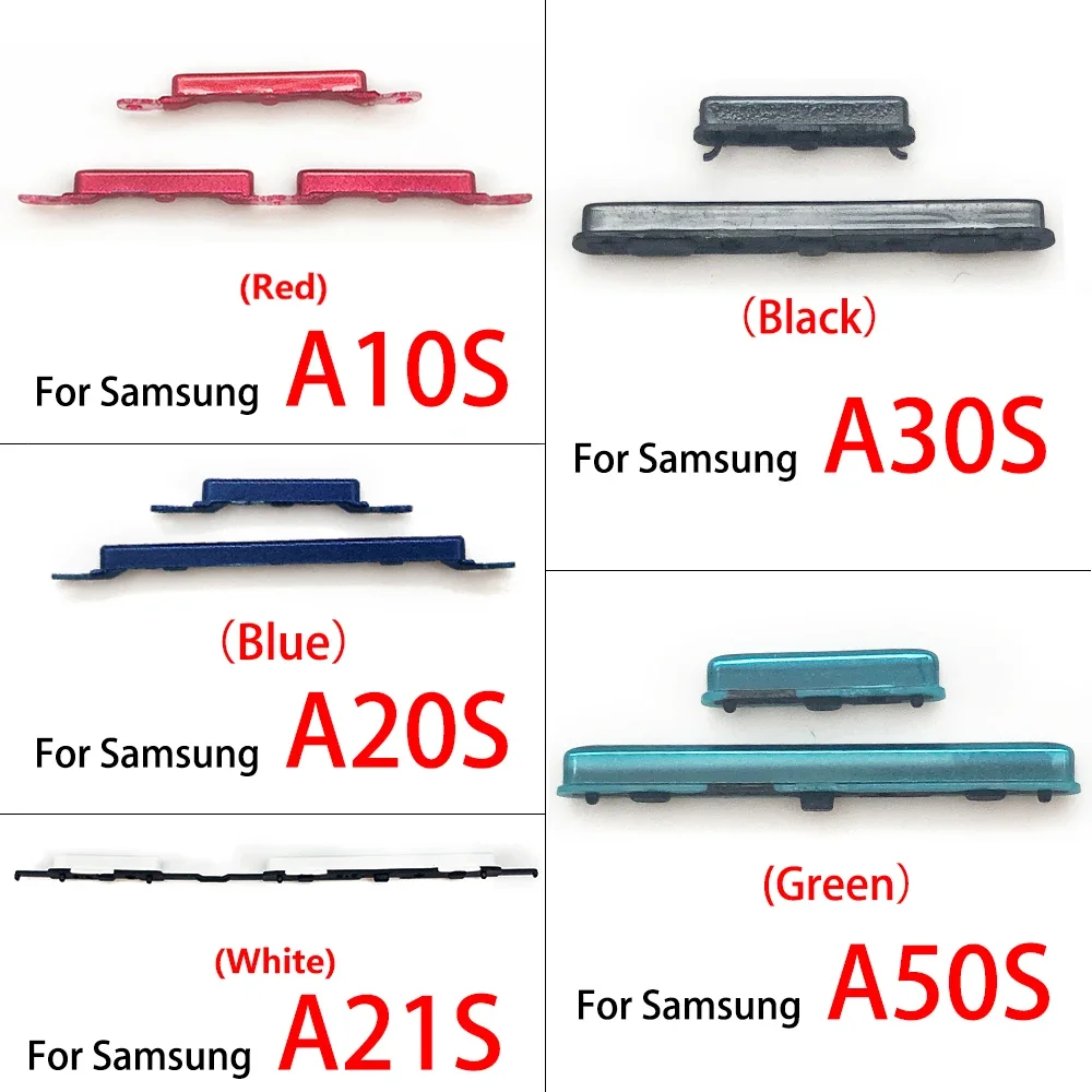 Новые боковые кнопки питания и громкости запасные части для Samsung A10S A07F A20S A207F A21S A217F A30S A307F A50S A507F