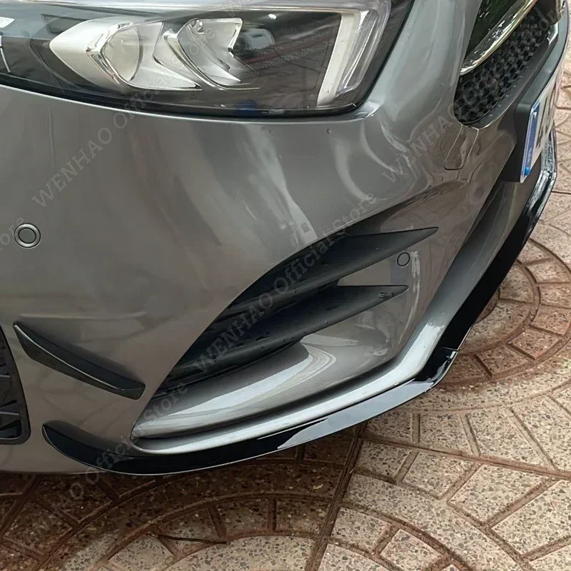 For Mercedes Benz A Class V177 W177 A35 A180 A200 A220 A250 AMG 2019-2023+ Car Front Bumper Lip Splitter Body Kits Tuning