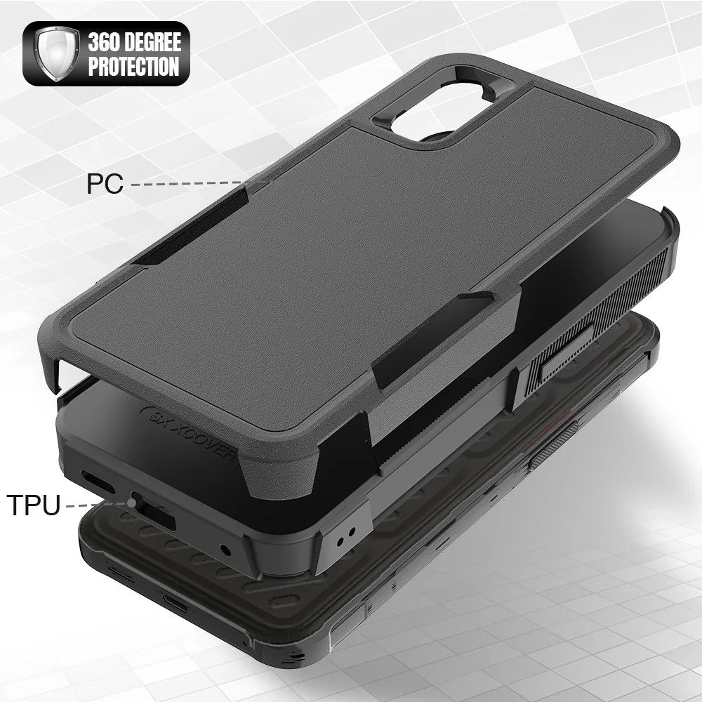 Shockproof Hybrid Dual-Layer Phone Case - Rugged Protective Cover