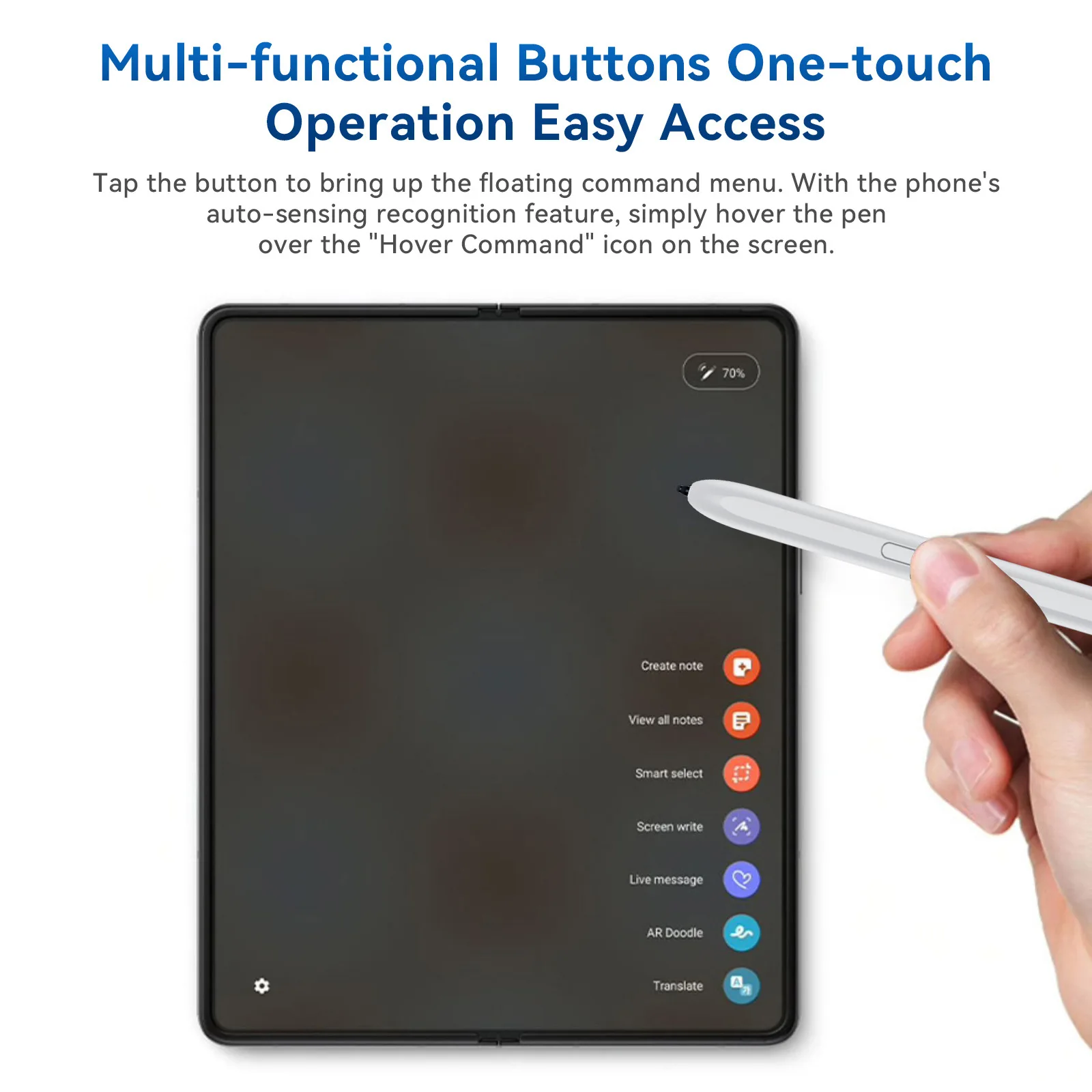 For Samsung Z Fold 5 Stylus For Fold 4 stylus Fold 3 Touch Pen White