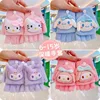Anime Cartoon My Melody Hello Kitty Kawaii Kuromi Sanrio Golves Winter Warm Flap Open Half Finger Children's Gloves Girls Gift 1