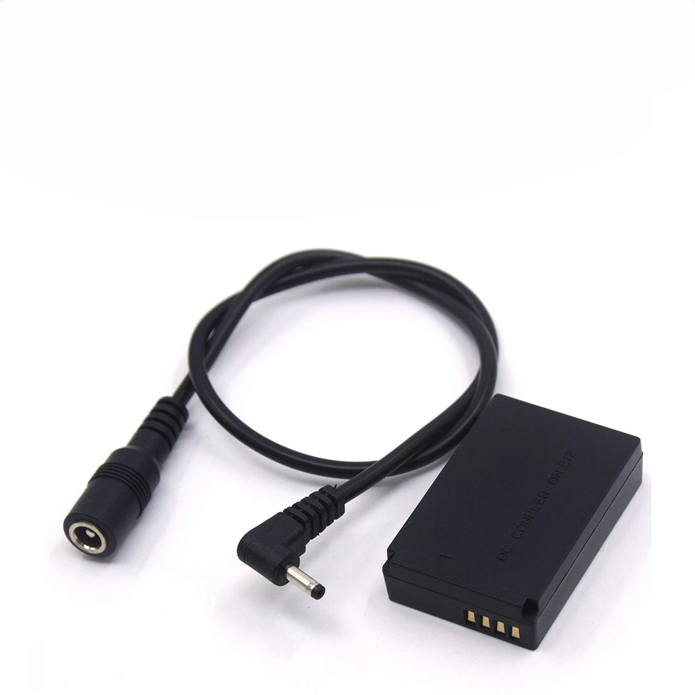 Cavo Femmina Da 5.5 Mm X 2.1 Mm + Lp-E12 Batteria Fittizia Dr-E12 Accoppiatore Cc Per Fotocamera Canon Eos M Eos-M2 M50 M10 M100 Eos-M100