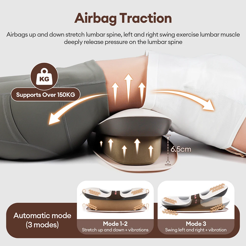 Electric Lumbar Traction Massager Back Massage Device Vibration Waist Spine Support Back Massage Machine Waist Masajeador