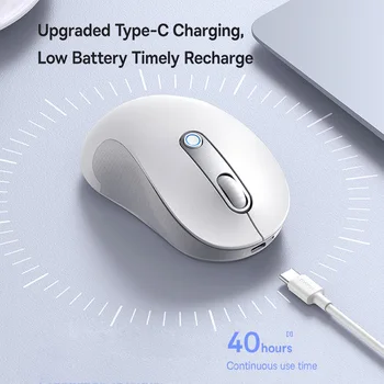 【New Upgrade】Baseus Rechargeable Wireless Mouse Type-C Charging Bluetooth 5.2 4000 DPI Computer Laptop Mute Mice Ergonomic Mouse 2
