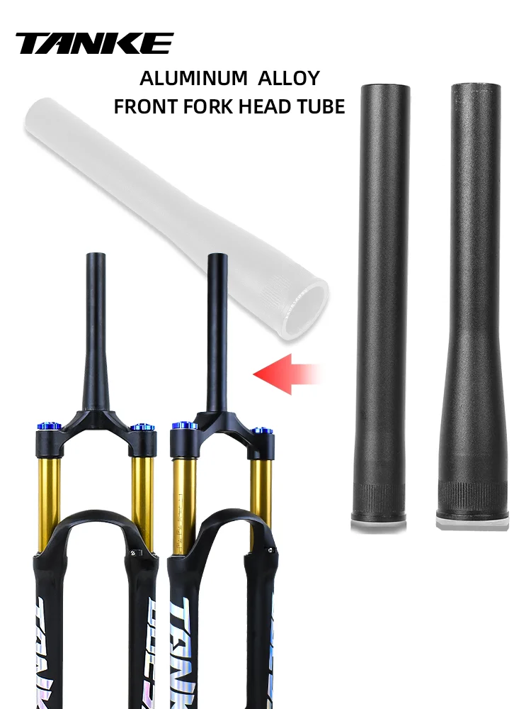 TANKE Aluminum Alloy Mountain Bicycle Front Fork Head Tube Air Front Suspension Straight Tapered standpipe Cycling Accessories