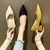 Fashion Solid Color Women's Pumps Shoes  Pu Pointed Toe Office Work Ladies High Heel Female Slip on Casual Shoes 2