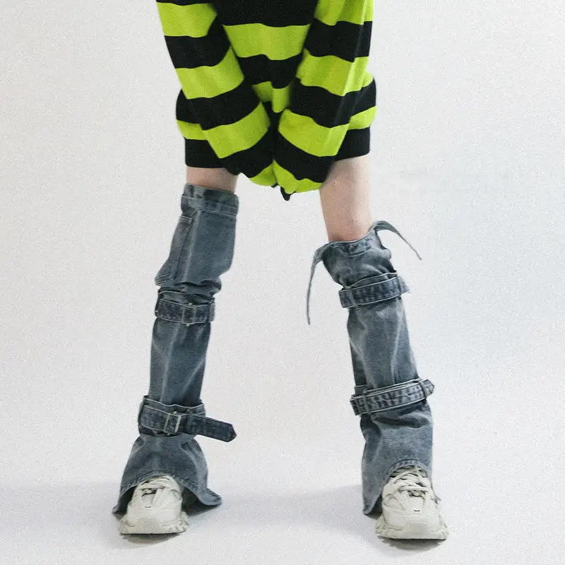 

Womens Fashion Beautiful Leg Artifact Over The Knee Piles Straps Cowboy Leg Set American Street Personality Fried Street Leg Set