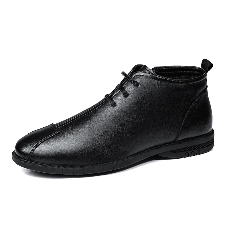 

2022 Fashion Men's Chelsea Boots Male Ankle Shoes Luxury Brand Leather Men Boots Dress Shoes Party Wedding High Top Casual Flats