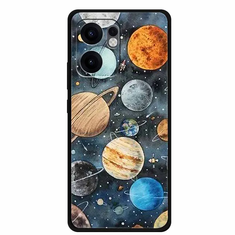 Black TPU Silicone Soft Back Case with Animal Design - Protective Cover