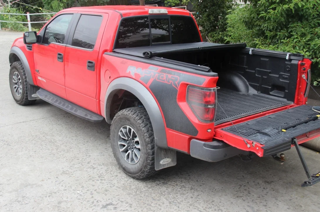 Other Exterior Accessories Truck Parts Soft Roll-up Tonneau Cover PVC Truck Bed Cover For 15-19 F150 custom