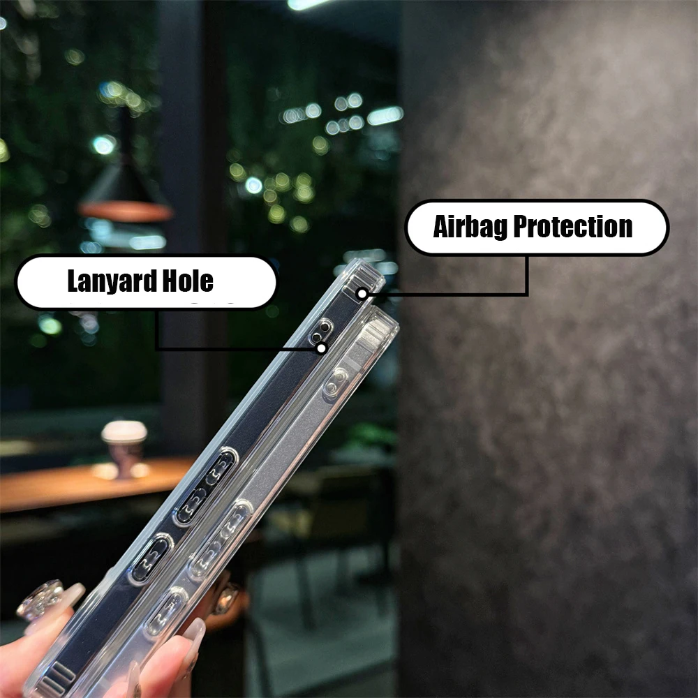 Elegant Laser Love Heart Ultrathin Transparent Shockproof Phone Case