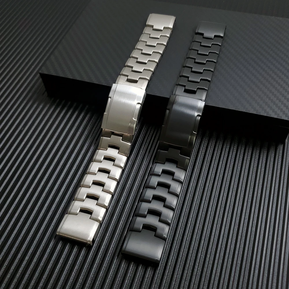 Premium Titanium Metal Watch Band with QuickFit Clasp - 26mm/22mm Strap