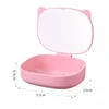 New Storage box with mirror folding makeup mirror Female student dormitory desktop makeup mirror makeup organizer box 6