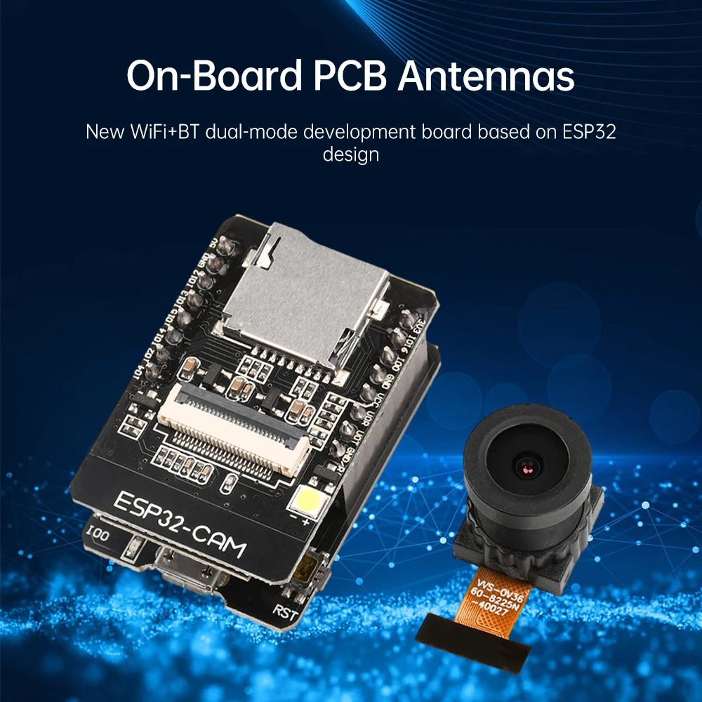 รูปสินค้า ESP32-CAM บอร์ดพัฒนา IoT พร้อมกล้อง Wi-Fi/Bluetooth