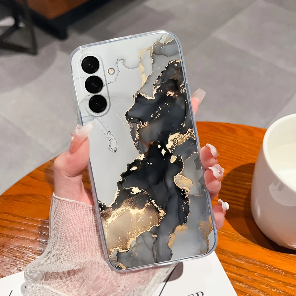 Gradient Flower Clear Soft Phone Case - Universal Back Cover Housing
