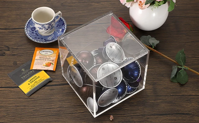 アクリルコーヒーカプセルポッド収納ボックスキューブ収納