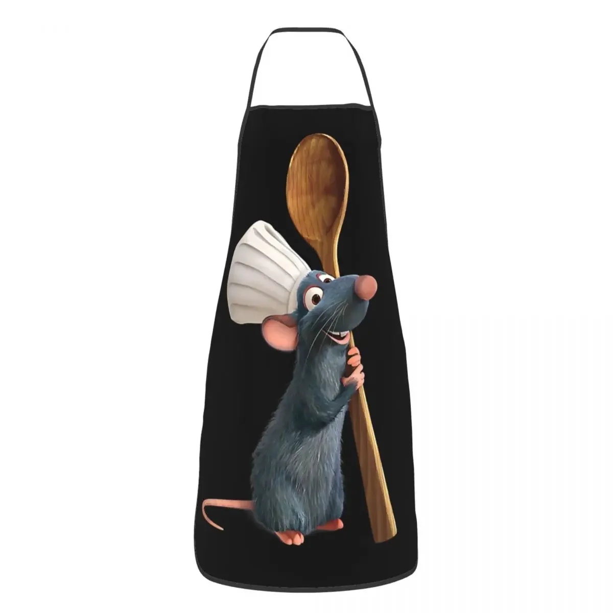 

Unisex Ratatouille Chef Remy With Spoon Apron Adult Women Men Chef Tablier Cuisine for Kitchen Cooking Animated Film Painting