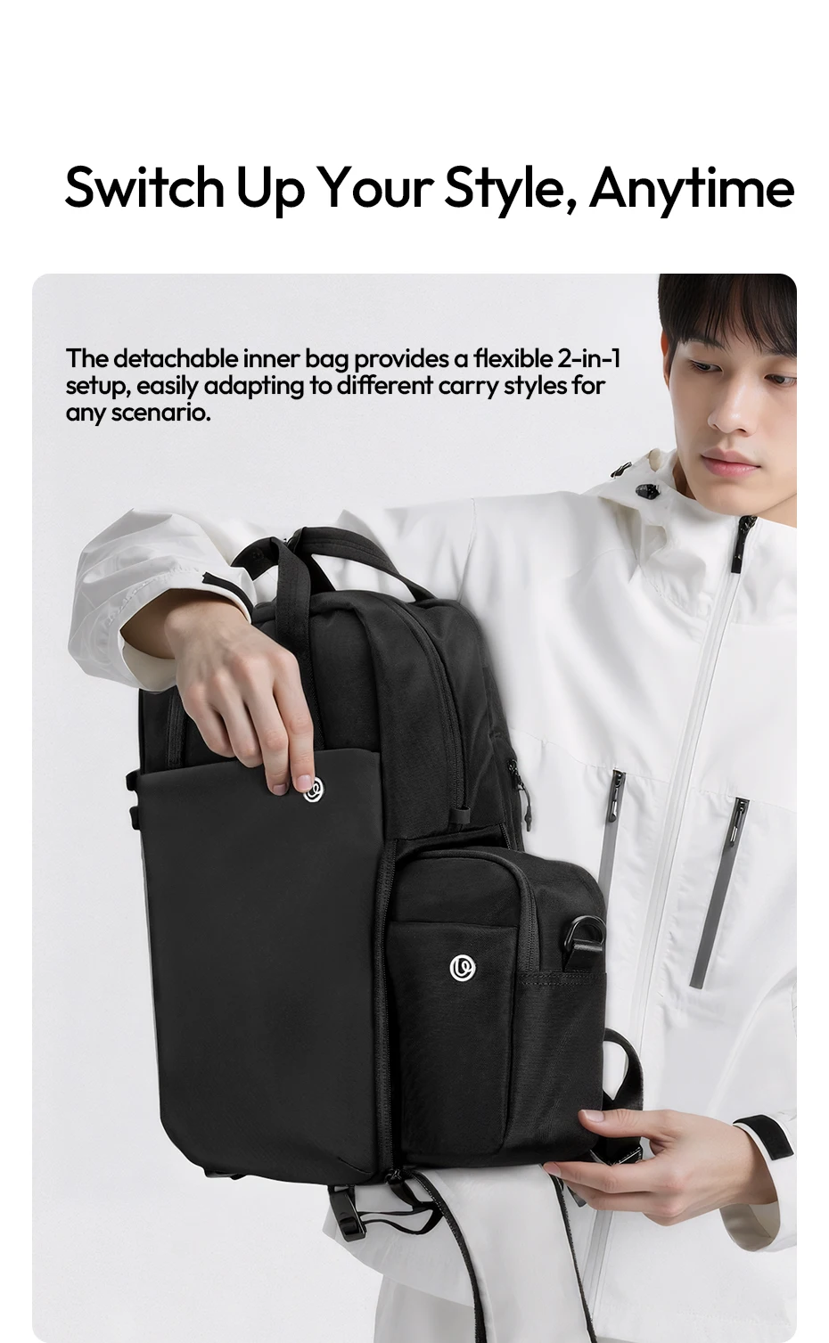 Lightweight Travel Backpack 20L Storage Bag for Camera Fill Light Laptop with Bu
