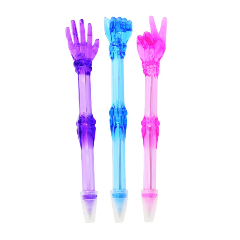 11pcs Creative Plastic Cartoon Finger Ballpoint Pen Kawaii Ball Pens Kids Cute Stationery Office School Writing Children Supply 24pcs set japan funny cute alpaca sheep pens kawaii animal gel pen office accessory school supply stationery kawai stationary