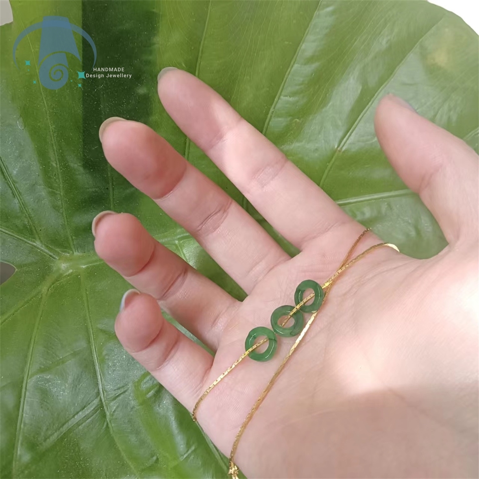 18K gold square oxide Hao ring bead collarbone chain fashionable light luxury chain necklace women's wedding charm jewelry acces