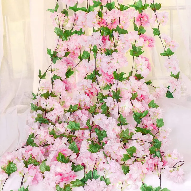 1,5 M 3 M LED Rose Blume Girlande Künstliche Blume Pflanze Blatt Reben Lichterkette Für Hochzeit Haus Garten Dekoration party Liefert – Detail 3
