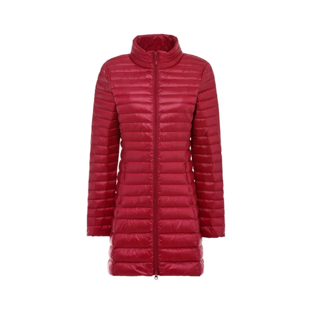 Women's Autumn Winter Long Down Jacket 2023 Ultralight Hooded Puffer Jackets Windproof Warm Parkas White Duck Long Down Coats