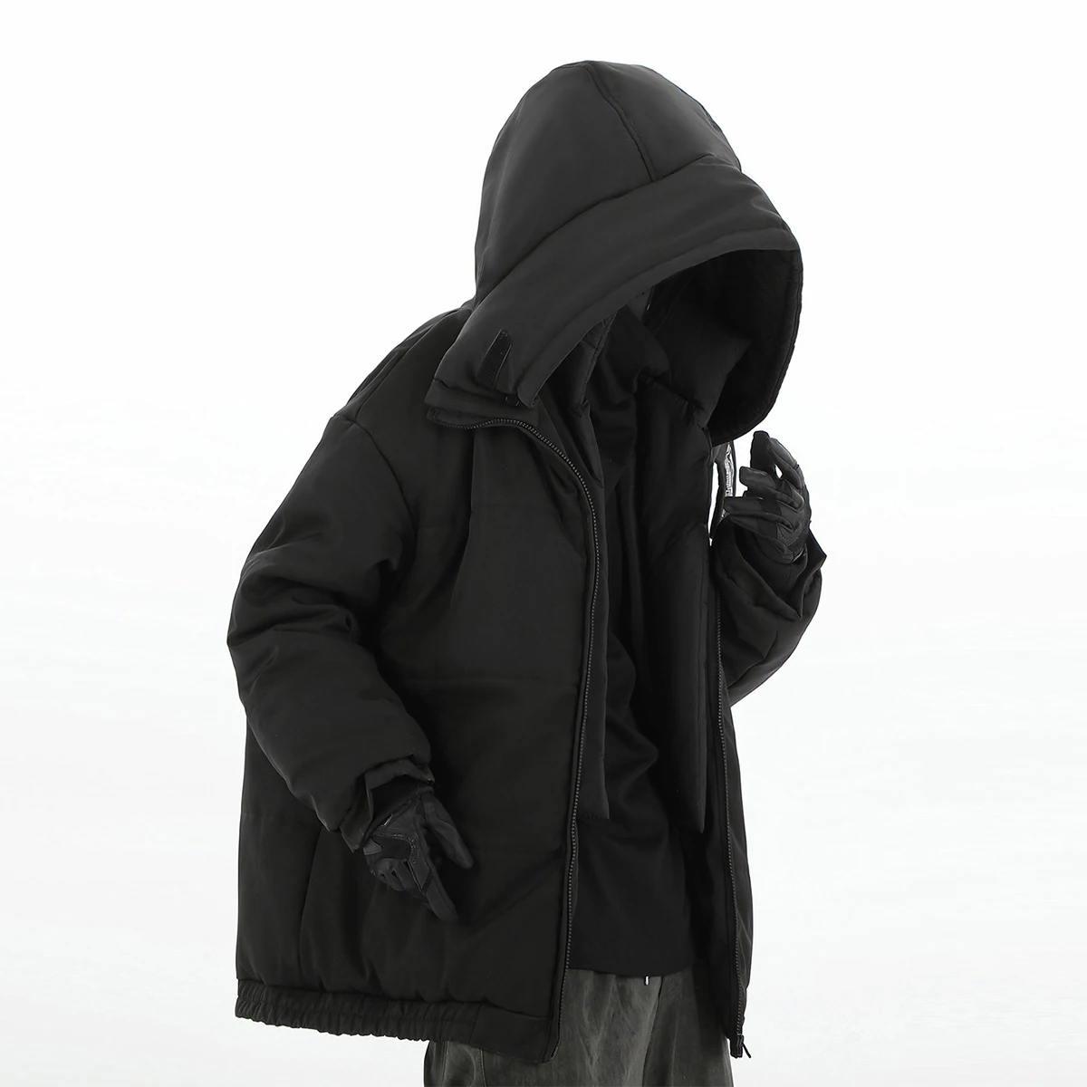 11 BYBB\'S DARK Hip Hop Winter Hooded Jacket Parkas Men Tactical Fake two Pieces Padded Parka Warm Thick Hooded Coat Techwear