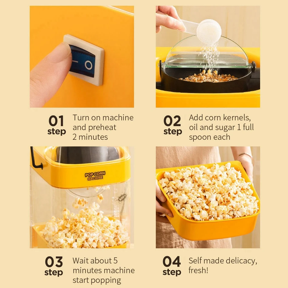 PC housing commercial Popcorn Machine with heating pot 3