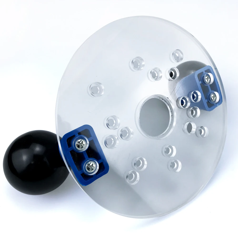 Router Base with Double Handles Palm Router Fixed base Guide Wood Router Jig for Hand Trimmer