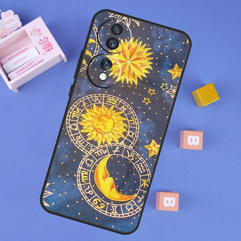 Psychedelic Sun and Moon Art Phone Case Back Cover