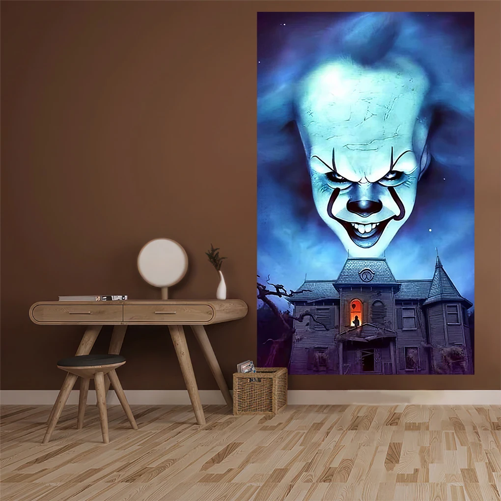 

The Joker Returns, Chaki Tapestry, Wall Hanging, Ogre Saw, Scary, Art Blanket, Bedroom, Living Room Decoration