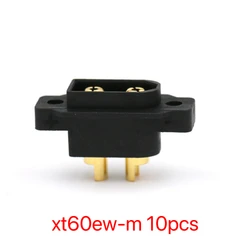 Mountable XT60E Male Plug Connector for RC Drone and FPV Racing (XT60EW - M - 10pcs)