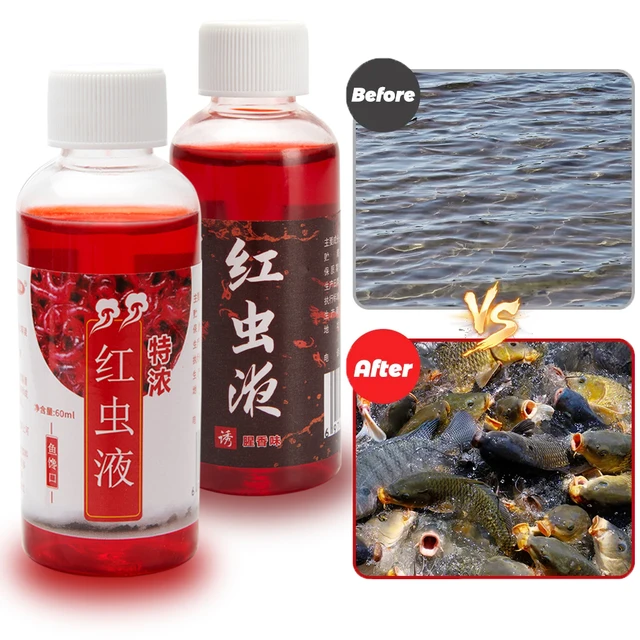 60ML Concentrated Liquid Blood Worm Scent Fish Attractant Red Worm Liquid Fish  Bait Additive Perch Catfish Fishing Accessories - AliExpress