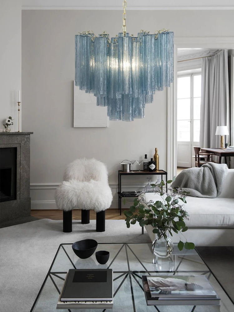 Trendy French Design Colorized Glass LED Chandelier led chandelier ceiling chandelier Lighting Suspension Luminaire Lampen Hanging Light For Living Room