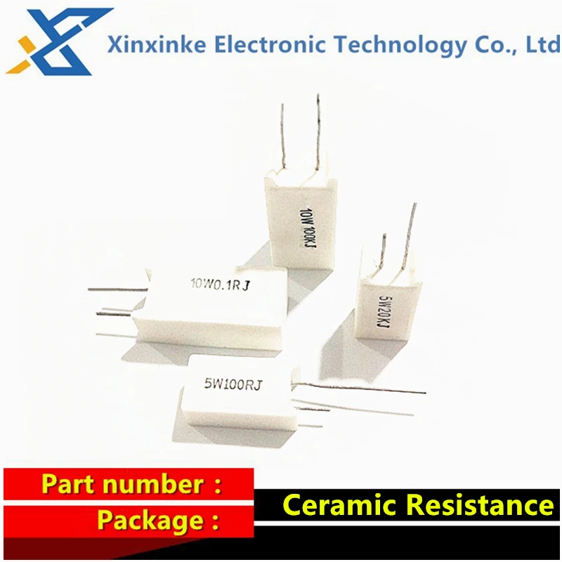 RX27 Ceramic Resistance Cement Resistor 5PCS 5W 7W 10W 0.01R-100K ohm cement resistor