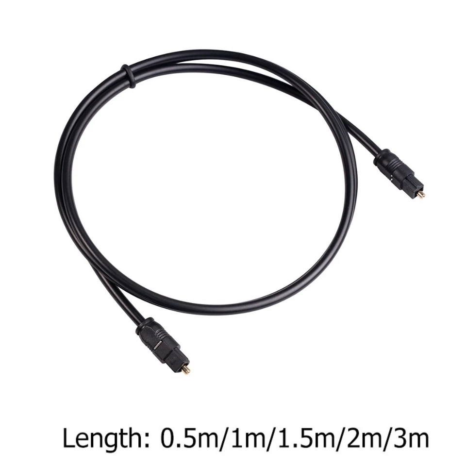 Cavo Audio Ottico Digitale Toslink 1,8m - Fibra Ottica Sottile Placcata Oro Per Soundbar, TV, PS4, Xbox