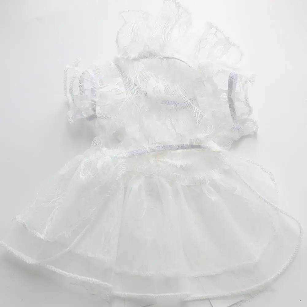 Dog Dress Puppy Wedding Fluffy Dress Lace Design Breathable White or Summer