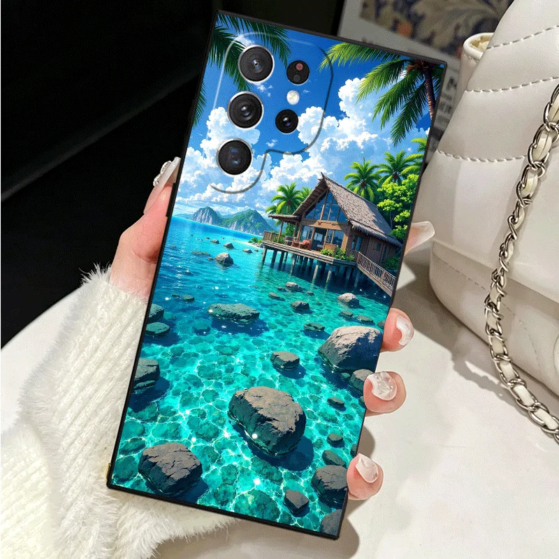 Tropical Beach Vibes Soft Silicone Phone Case