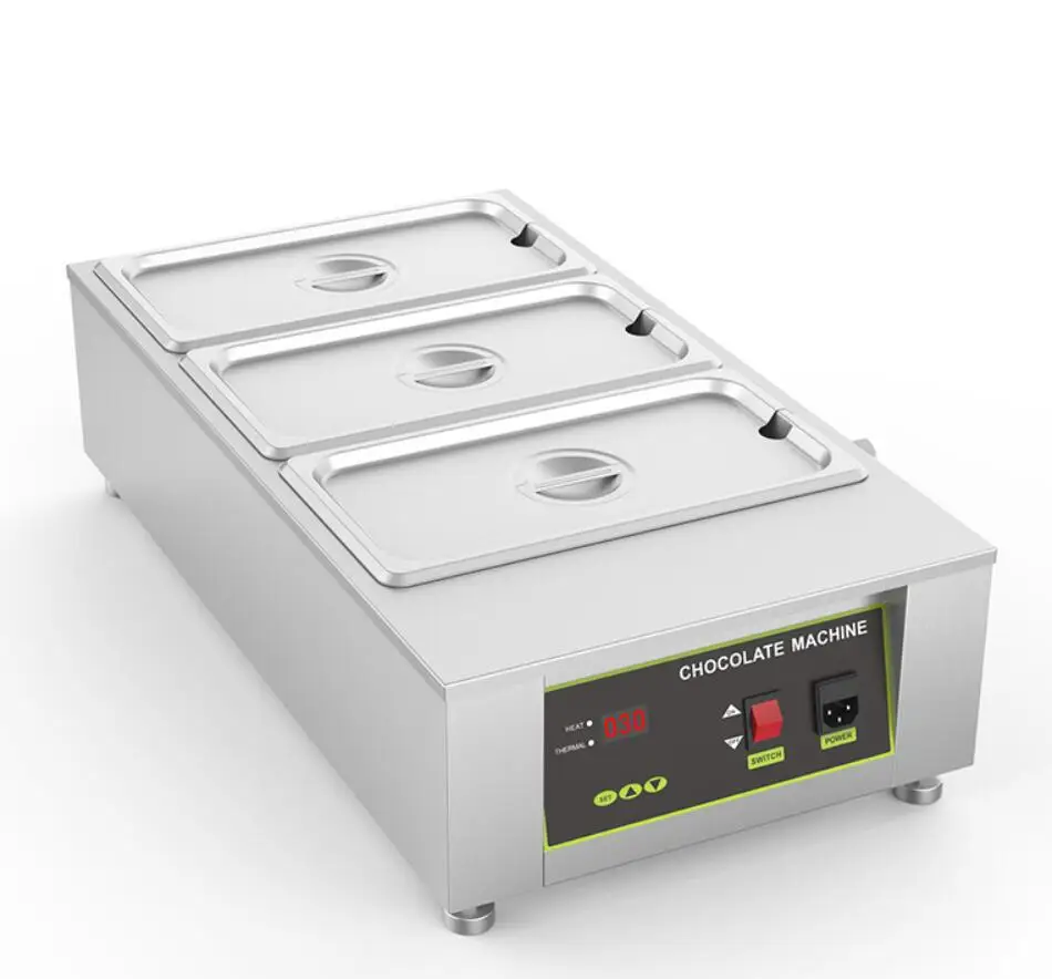 3 Lattices Electric commerical 12kg capacity chocolate melting pot Chocolate Warmer Machine Chocolate Melt Pot Melter
