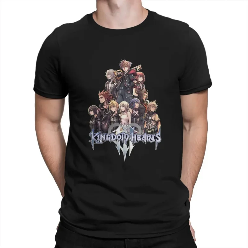 

Мужская футболка с надписью «Kingdom Hearts»