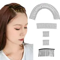 Peigne invisible noir pour femmes, outil de coiffure pour fixer les mèches rebelles et les franges, avec aiguille courbe pour insertion discrète ​ 5