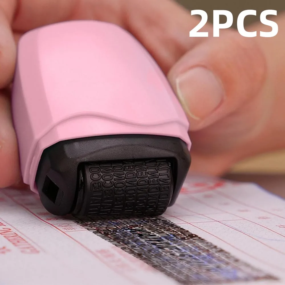 

2XIdentity Theft Protection Roller Stamps Reusable Ink Address Eraser Roller For Privacy Protection Lightweight Portable Privacy